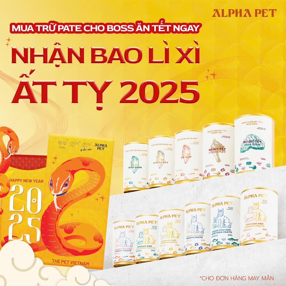 TẾT NÀY, TRỮ PATE ALPHA PET NGAY CHO BOSS YÊU