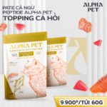 PATE CÁ NGỪ PEPTIDE ALPHA PET – TOPPING CÁ HỒI TÚI 60GR