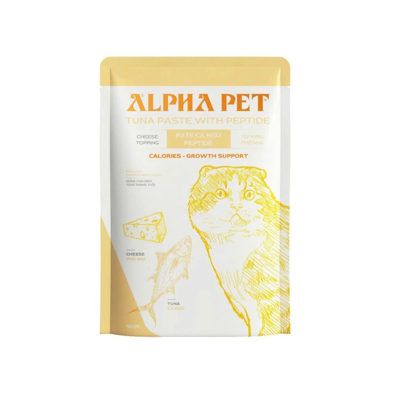 Các loại pate gói phổ biến trên thị trường.