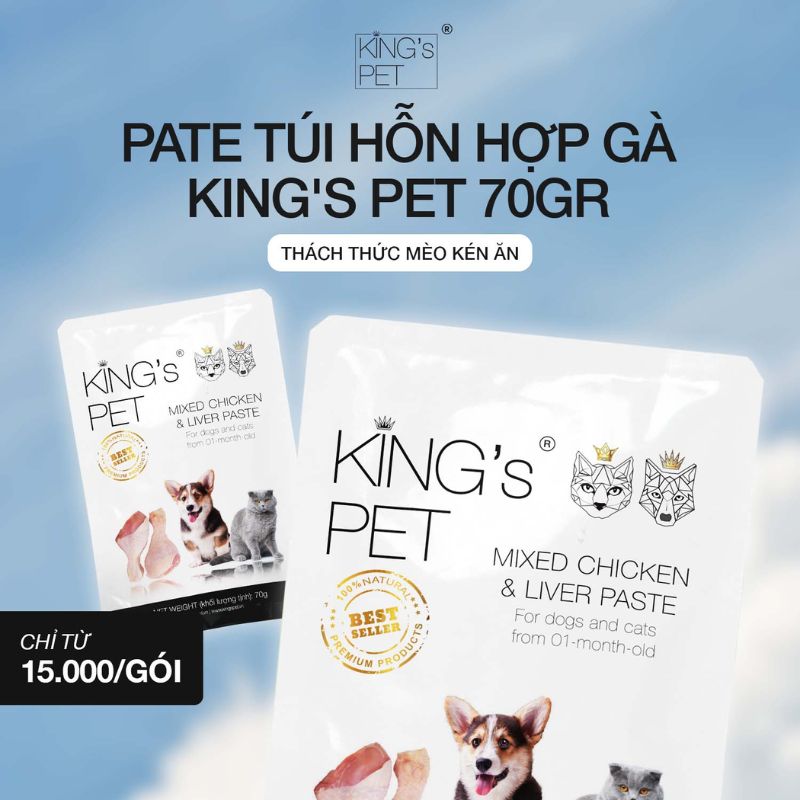 Pate cho chó mèo phổ biến được chủ nuôi lựa chọn.