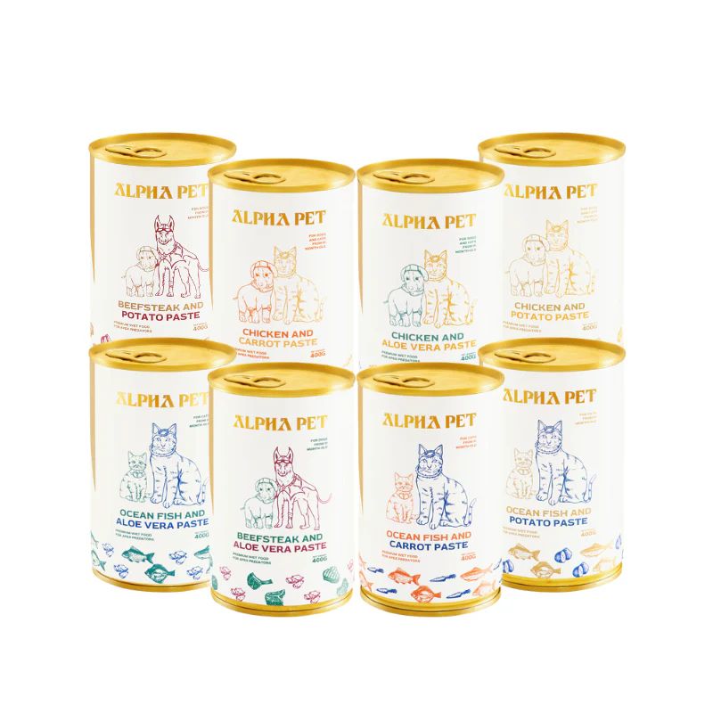 Pate lon cho chó mèo brand Việt chất lượng.